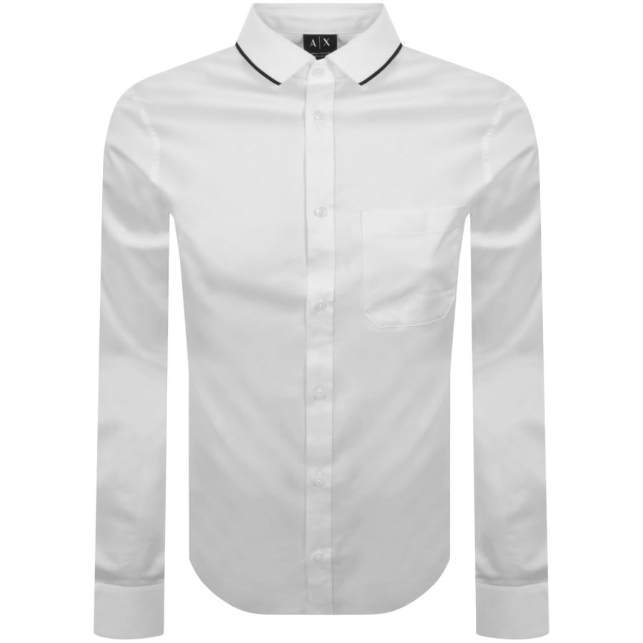 Armani Exchange Long Sleeve Shirt White | Mainline Menswear us